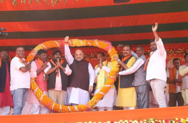 झारखंड के चुनावी रण में शाह की एंट्री, विपक्षी दलों पर जमकर बरसे