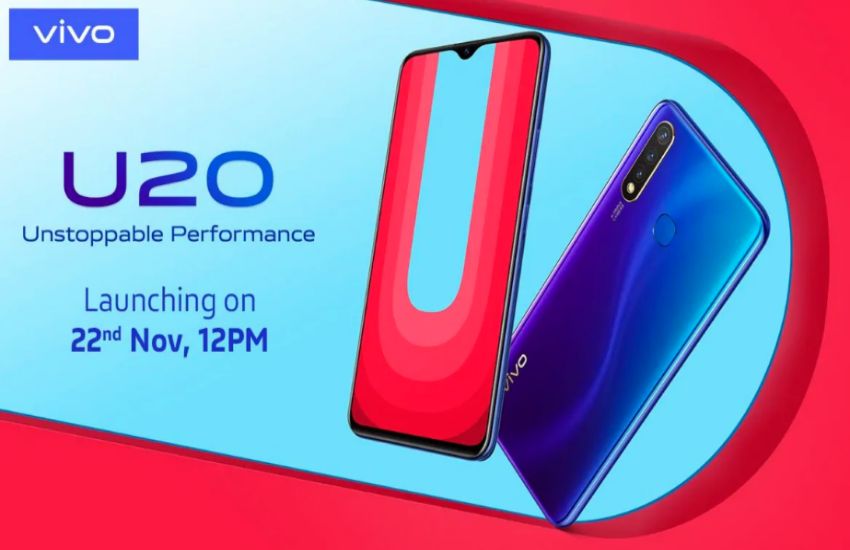 Vivo U20 Launch Tomorrow in India