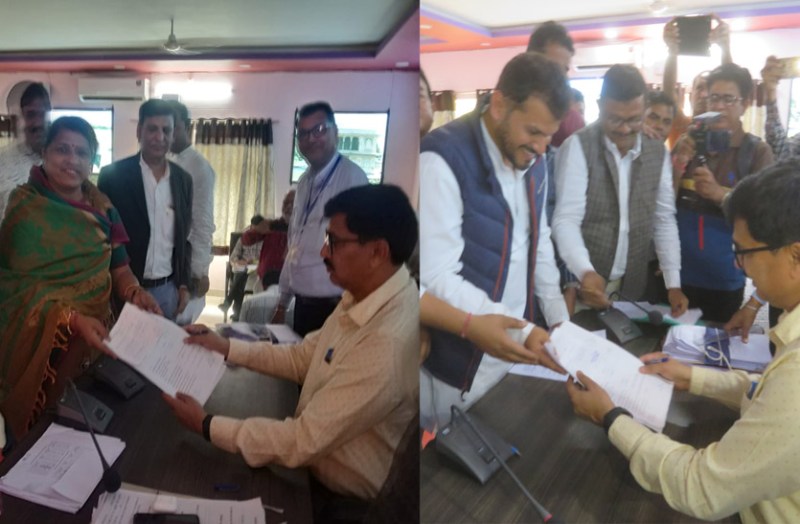 Municipal elections 2019: नगर परिषद टोंक सभापति के लिए भाजपा से लक्ष्मी जैन व कांग्रेस से अली अहमद ने किया नामांकन पेश