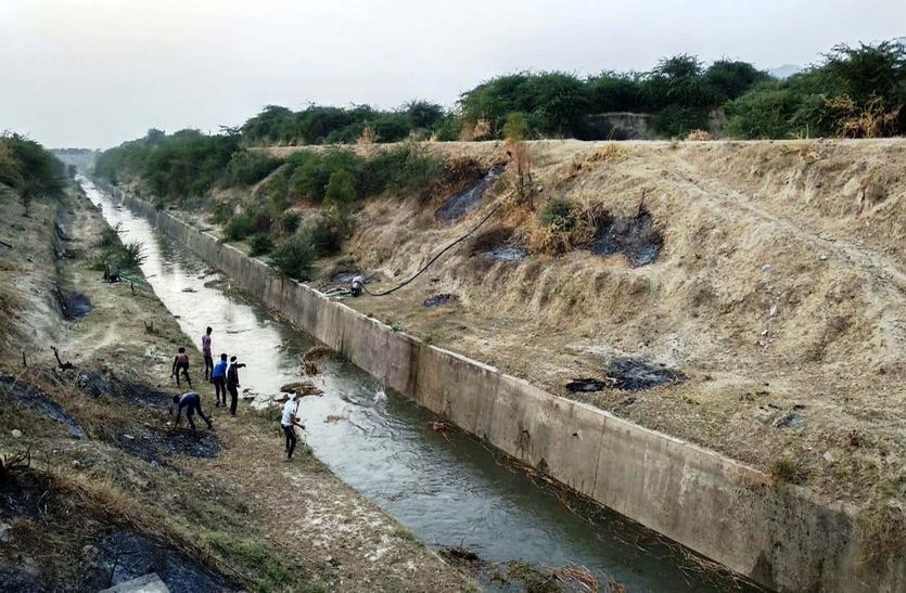 Water released in canals from Lassadia dam in Ajmer district