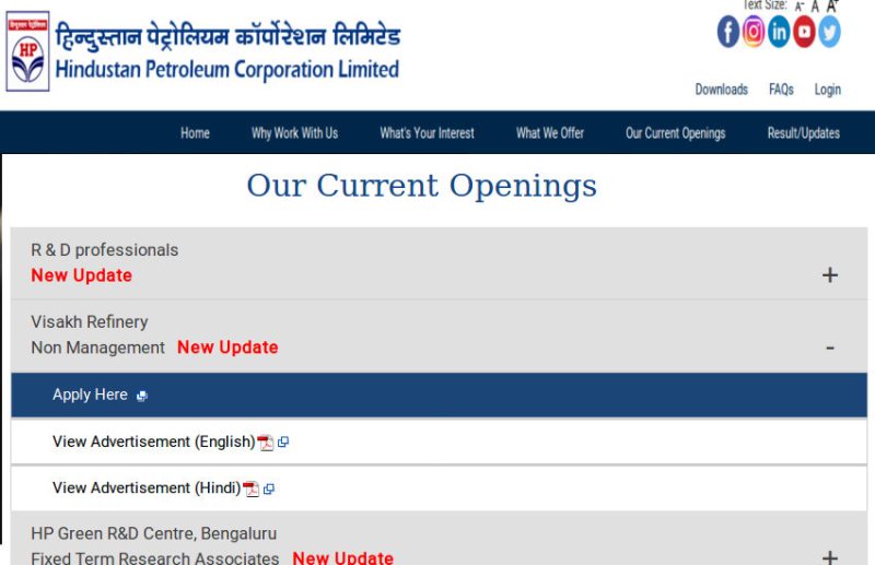 HPCL Recruitment 2019