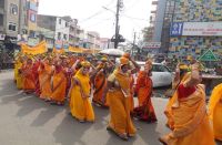 Message of abandoning social evils in torch journey in bhilwara