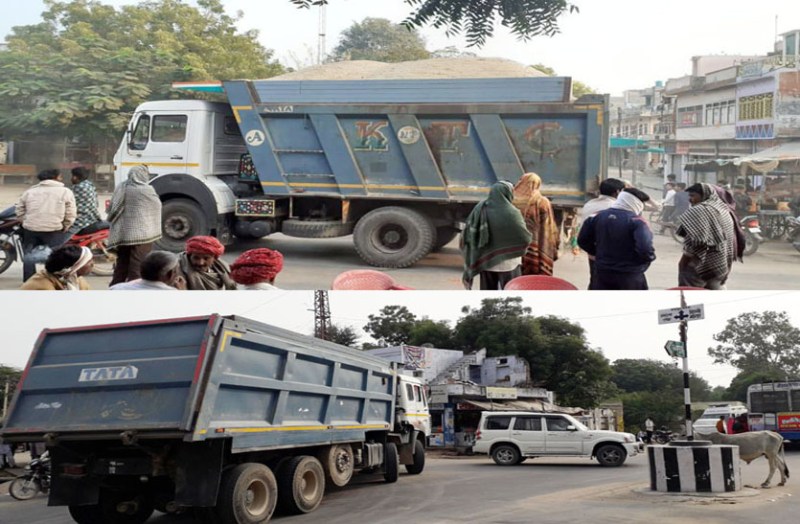 चारों विभाग भी हो रहे नाकाम साबित, दिन-रात दौड़ रहे है बजरी से भरे वाहन