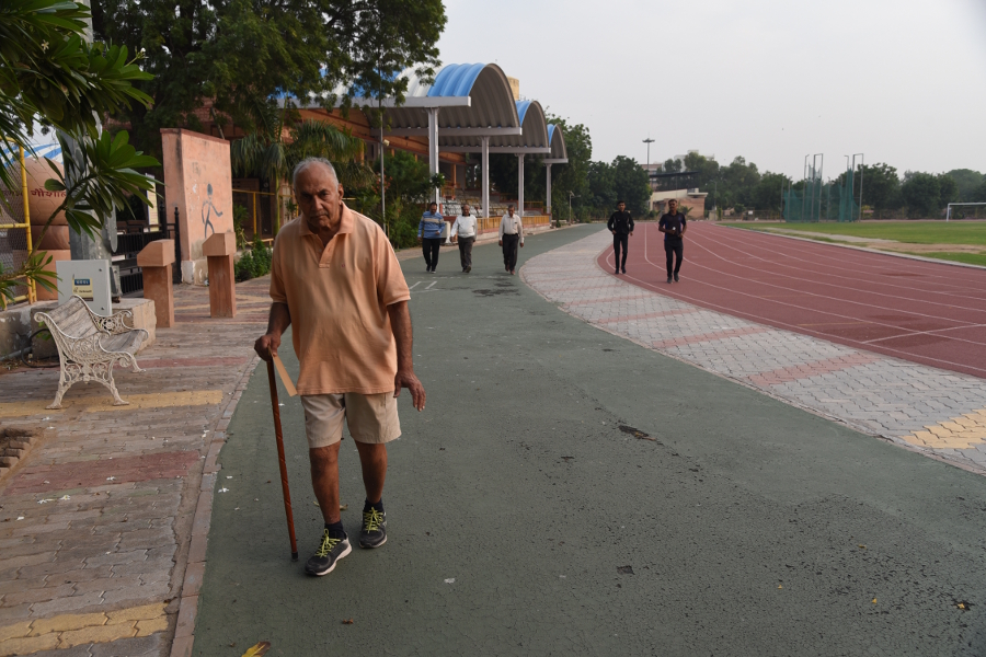 synthetic track and walking track at gaushala maidan jodhpur