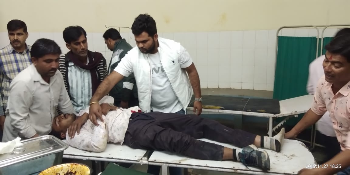 Tractor and bike collision, two injured