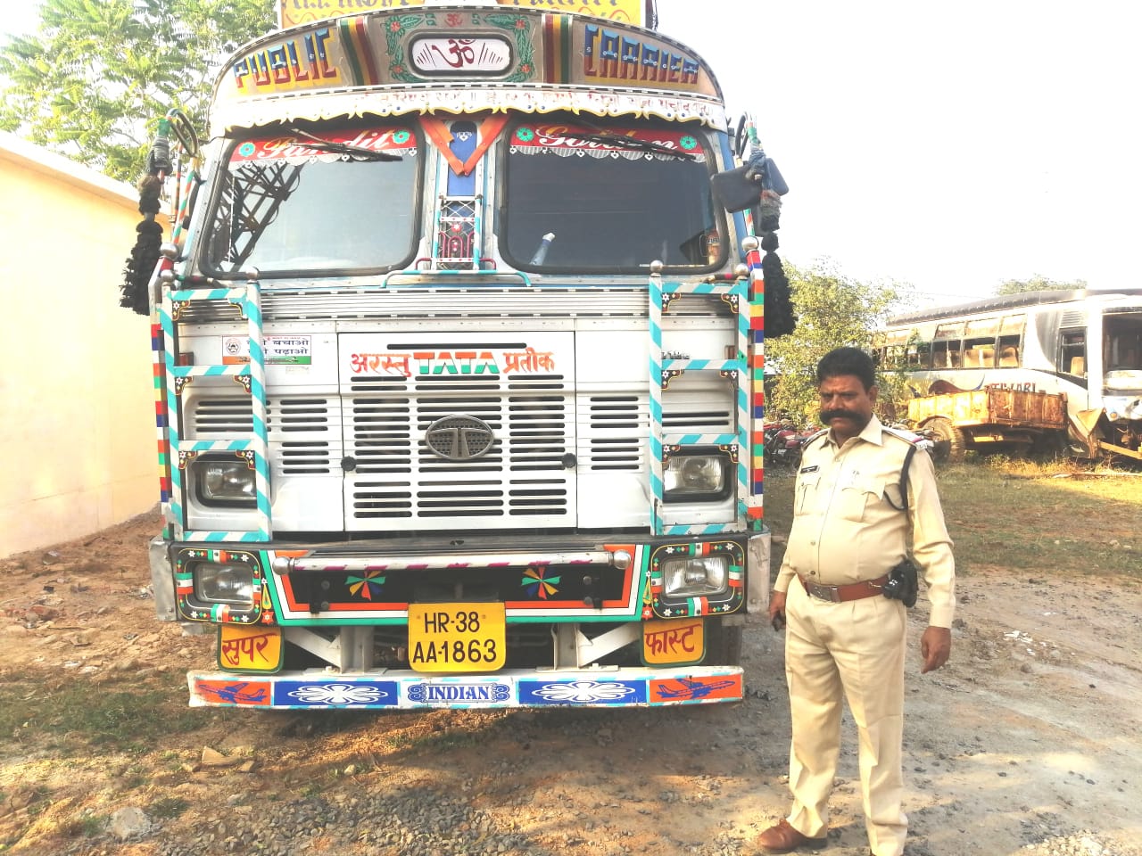 Police seized truck from Haryana