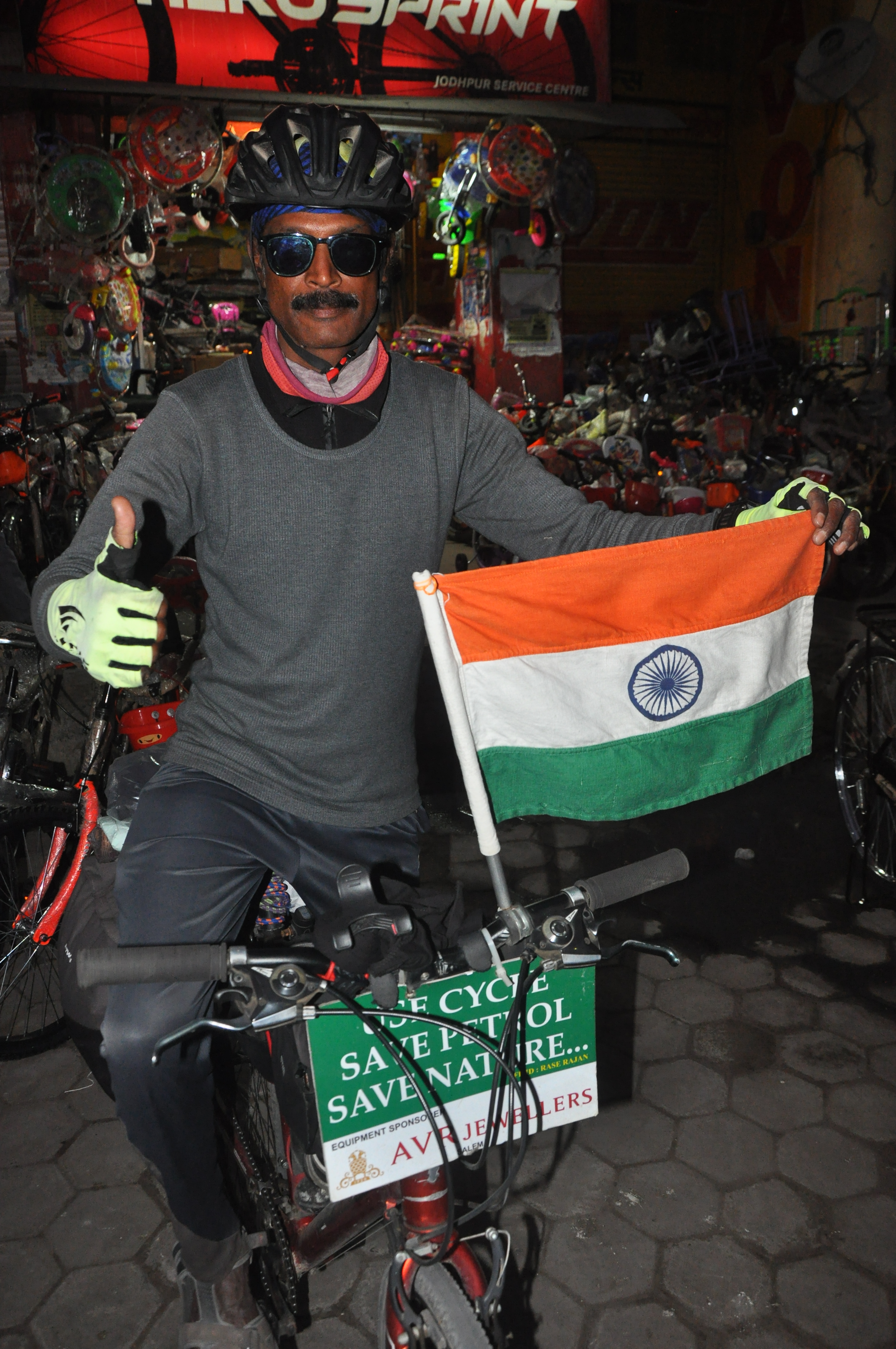 Cycle riders are giving a message save petrol and environment