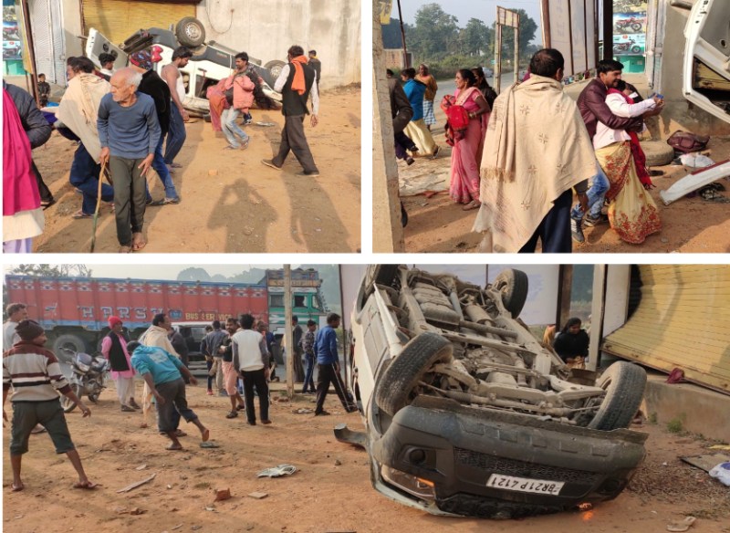 दुल्हन को विदा कर लौट रहे परिवार की स्कॉर्पियो कई राउंड मारते पलटी, मां-बेटे की मौत, 5 गंभीर, मां के सीने से लिपटा था बेटा