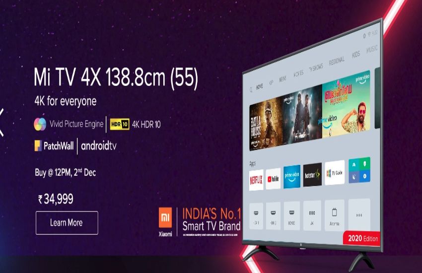 Mi TV 4X 55-Inch 2020 Edition 