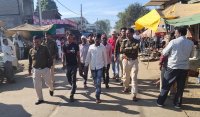 Police procession of kidnapping accused in khandwa