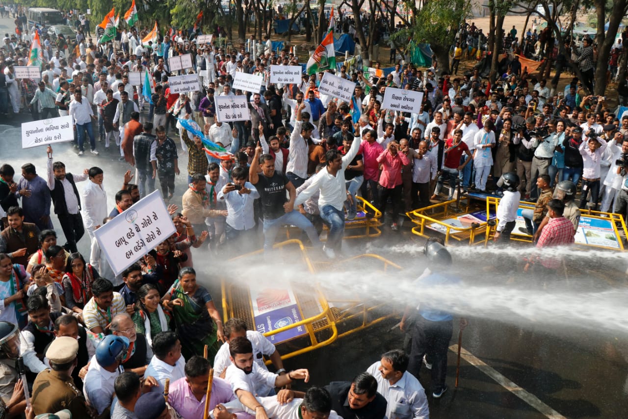 कांग्रेस का Gujarat assembly कूच को हिंसक बनाने का निरर्थक प्रयास: BJP