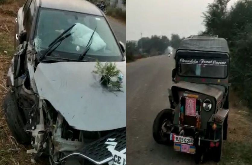 Car Jeep Accident In Alwar Ten People Injured
