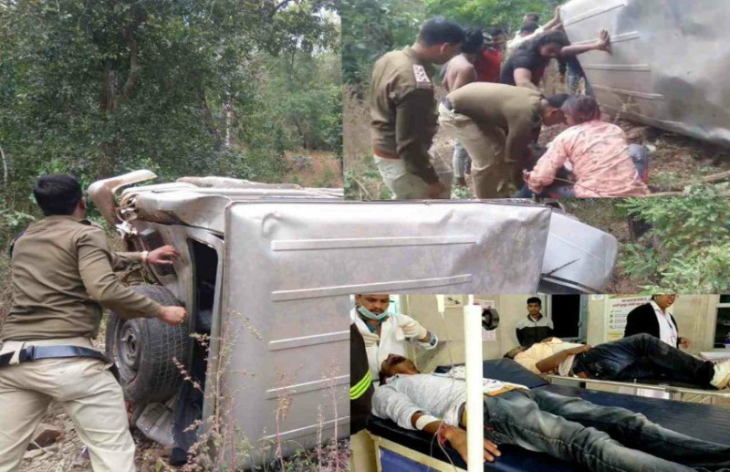 भोरमदेव घाटी के गहरी खाई में गिरी बोलेरों, 8 घायल, चिल्फी से पिकनिक मनाकर लौट रहे थे घर