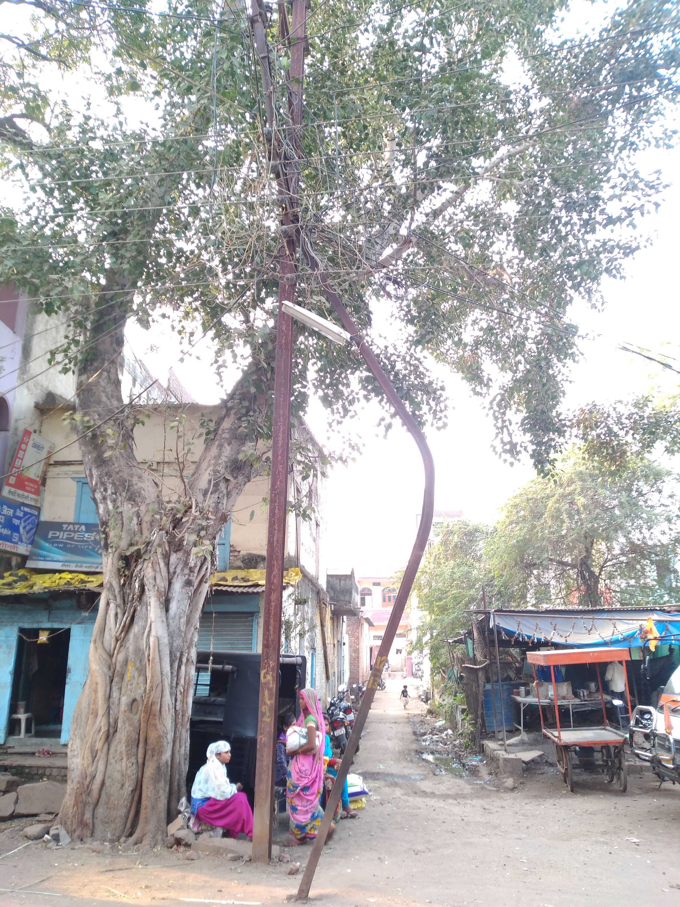 Electrical pole damaged on Palsud Road
