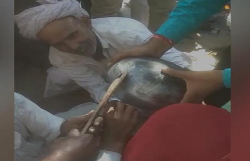 Utensil stuch in head