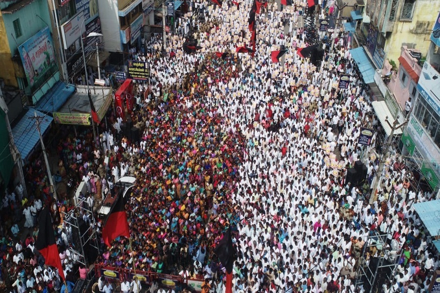 नागरिकता संशोधन एक्ट के विरोध में डीएमके ने पूरे तमिलनाडु में किया प्रदर्शन