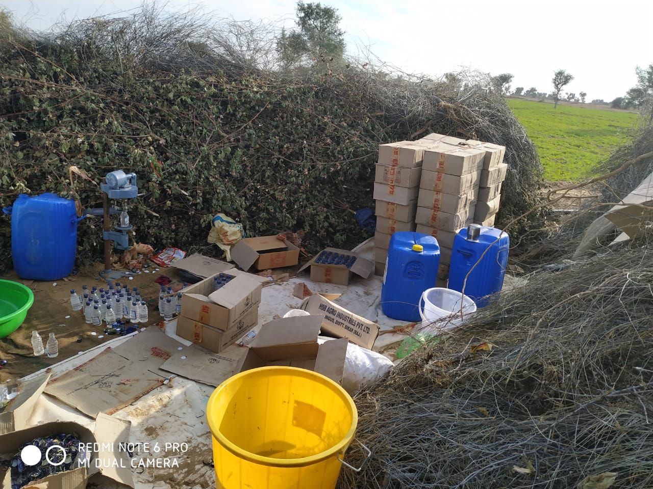 Illegal liquor factory caught in farm