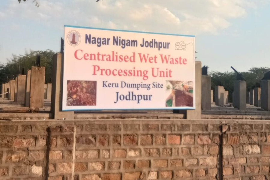 waste processing unit is started by jodhpur nagar nigam at keru