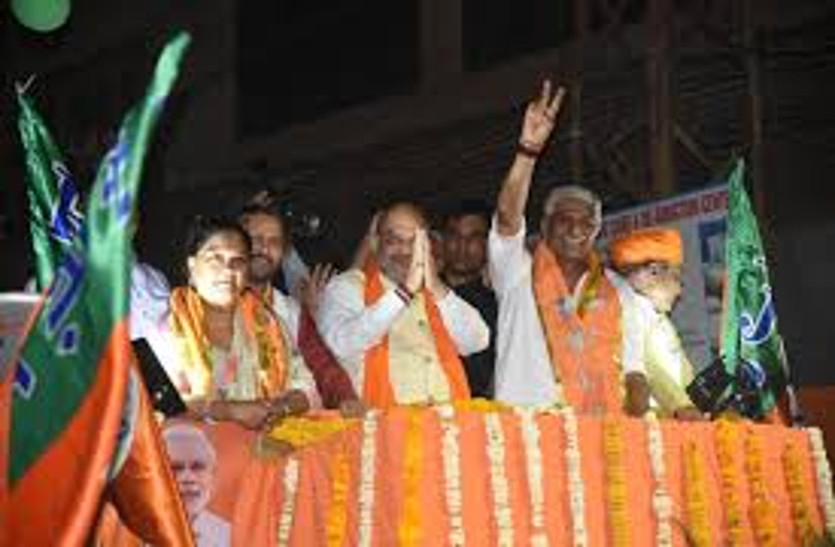 Amit Shah did road show in Jodhpur