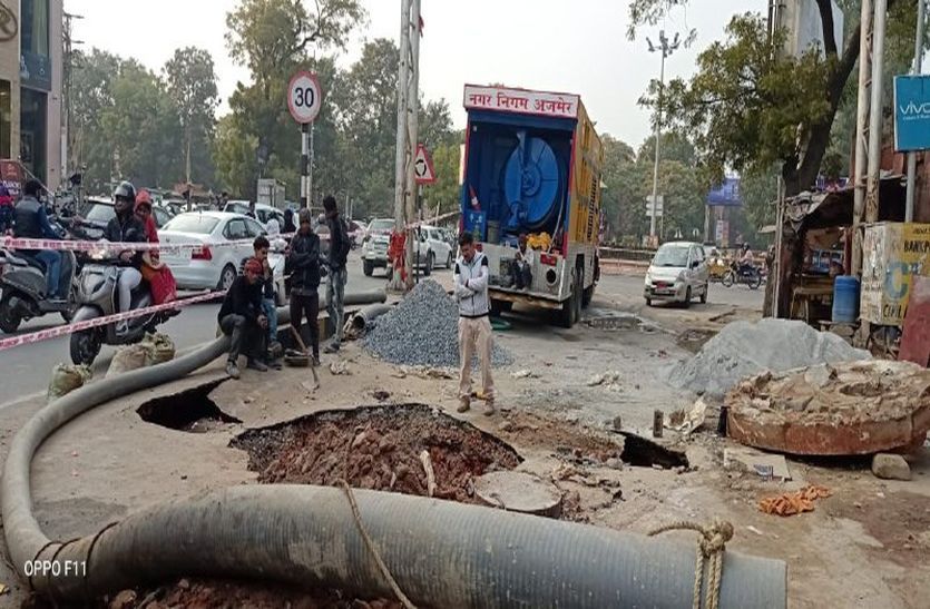Sewerage of corruption again open pole, sunken roads read full news ..