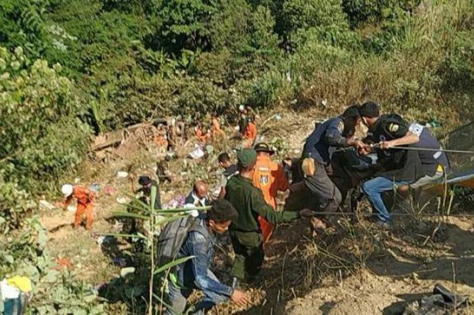 Myanmar accident scene