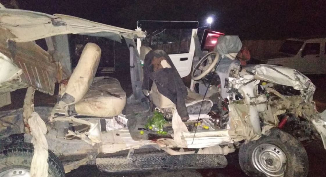 Two killed, three injured in collision of vehicles