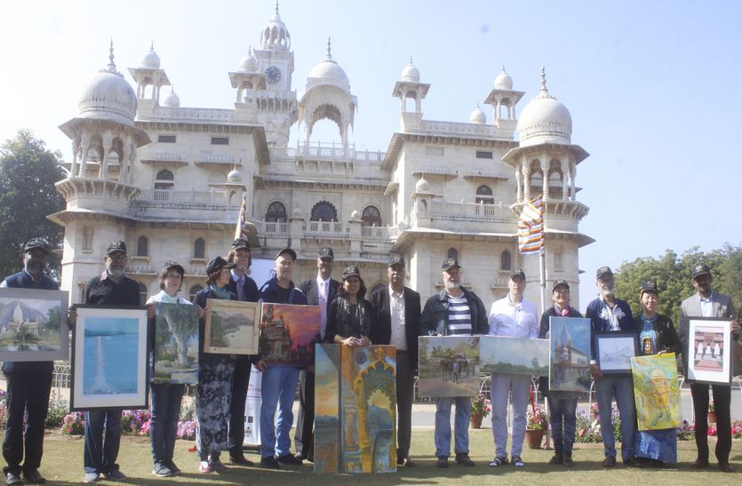 पेंटिंग में उकेरी पर्यावरण सुरक्षा और संस्कृति संगम की भावनाएं