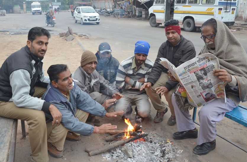 जोधपुर में कोल्ड डे, दिन में भी छूटती रही धूजणी