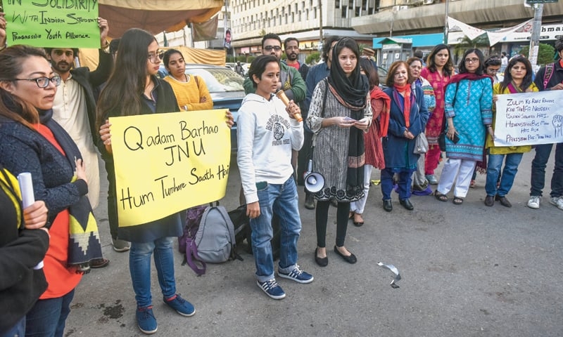 Protest in Karachi Supporting JNU
