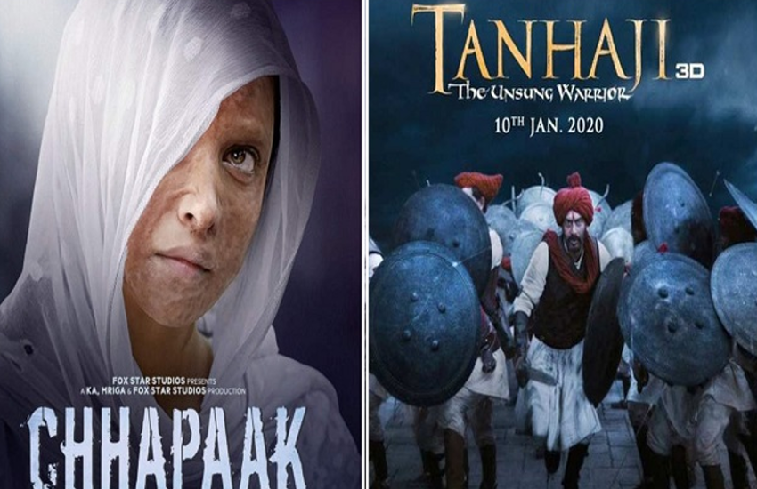 दीपिका की 'छपाक' और अजय की 'तान्हाजी' के लिए बुरी खबर, कमाई पर पड़ेगा असर