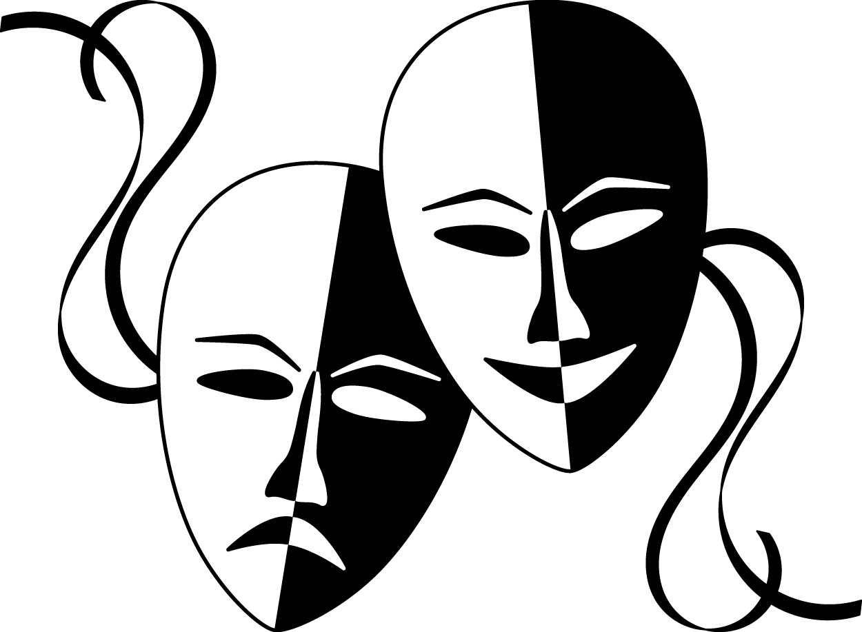 Mask theatre drama, theatre, face logo 6965118 Vector Art at Vecteezy