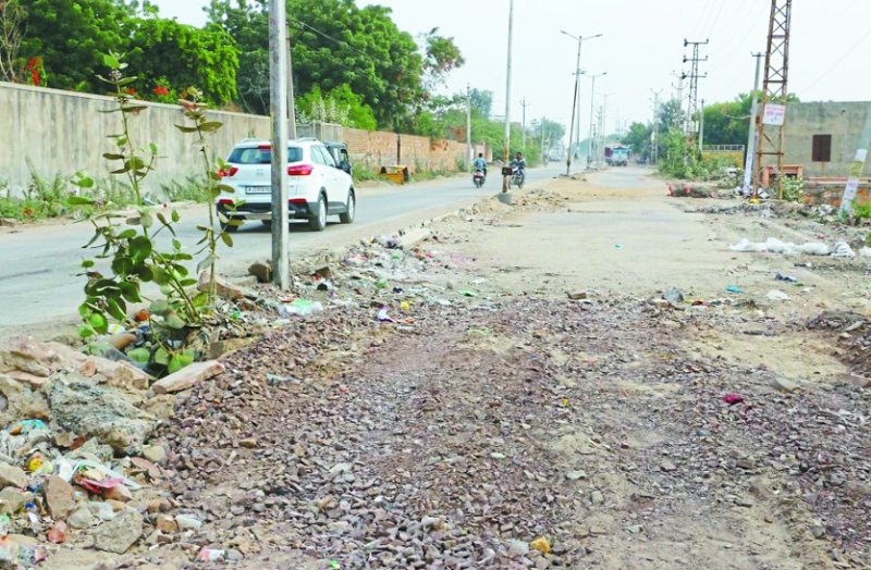 Incomplete construction of bypass cc road