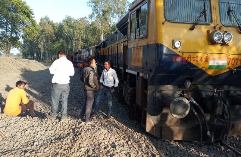 Engine derailment at Khannabanjari railway station