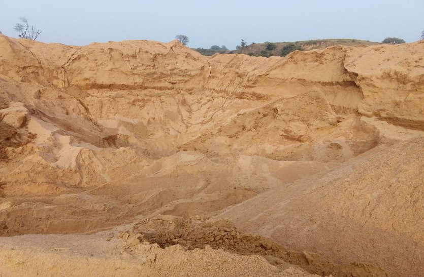 22 Panchayats and 17 private land  sand mines runing