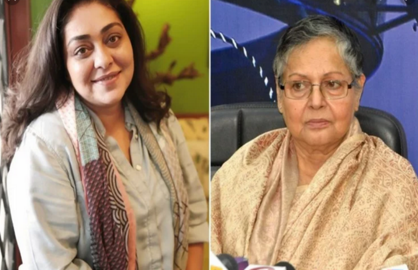 Meghna Gulzar with Mom rakhi