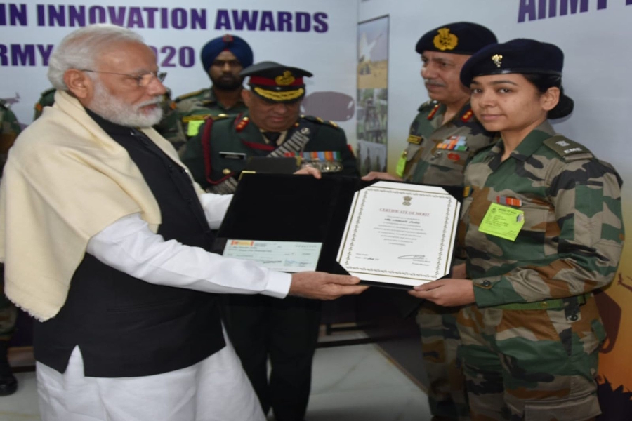 major namrata jodha of lohawat awarded by PM narendra modi