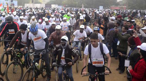 सायकल मैराथन । 