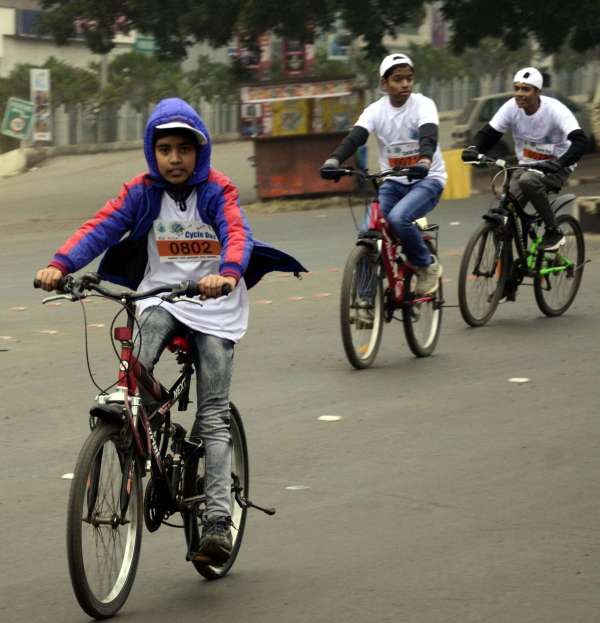 सायकल मैराथन । 