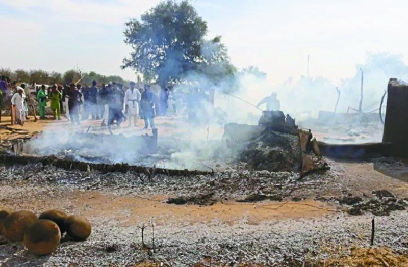 house was burnt to ashes due to fire