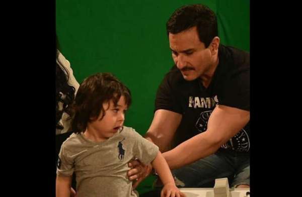 Photos: पापा सैफ के साथ उनकी फिल्म 'जवानी जानेमन' का प्रमोशन करने पहुंचे तैमूर