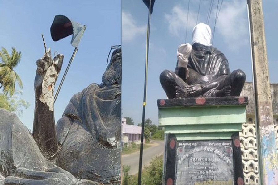 Periyar statue vandalised in Kancheepuram dist in Tamilnadu,Periyar statue vandalised in Kancheepuram dist in Tamilnadu,Periyar statue vandalised in Kancheepuram dist in Tamilnadu