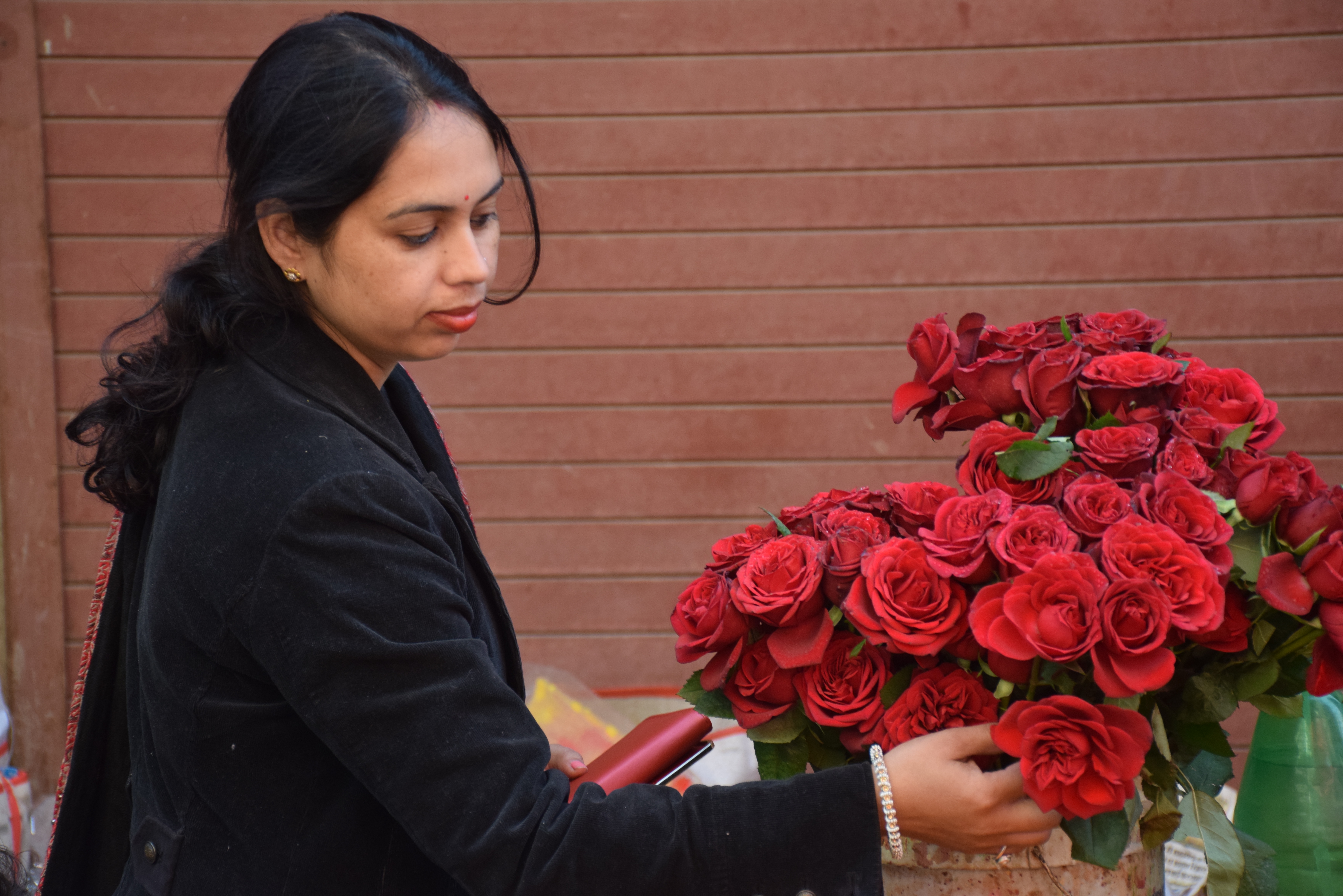Residents are decorating fragrant flower garden