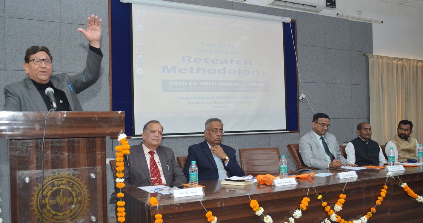 Research workshop started in Sukhadia University
