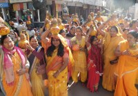 Kalash Yatra taken out with a musical instrument