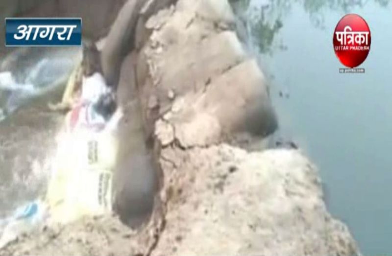 चंबल नहर फूटी, सैकड़ों बीघा फसल जलमग्न