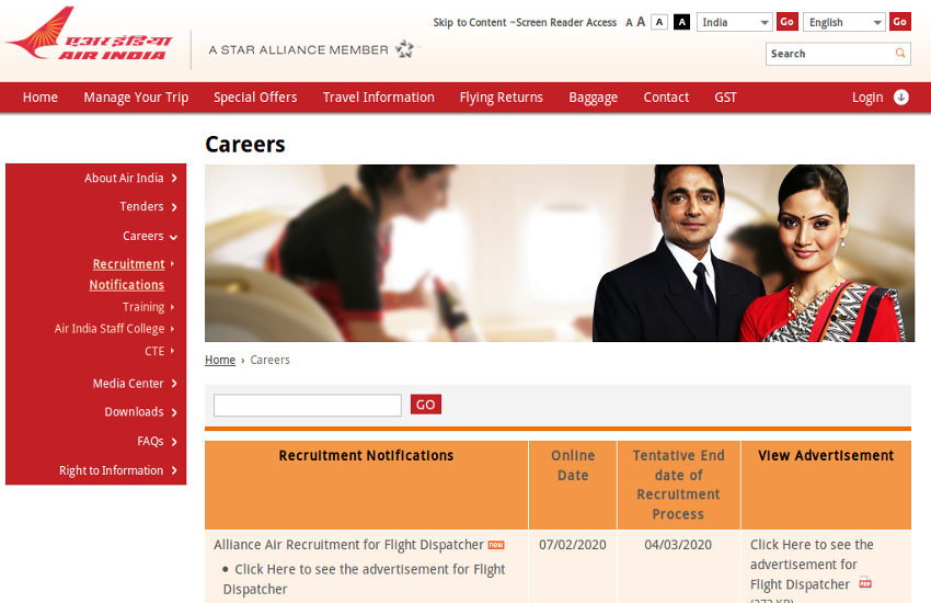 Air India Recruitment 2020