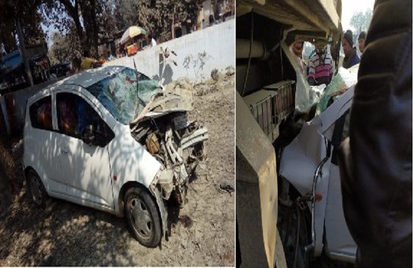 Tragic death of three people including husband wife in road accident