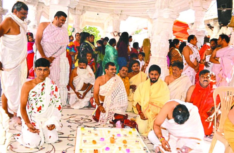 Thousands of devotees gathered in temples to worship