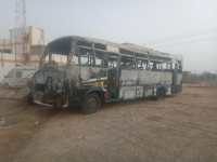 Passenger bus caught fire after accident, case registered in khandwa 