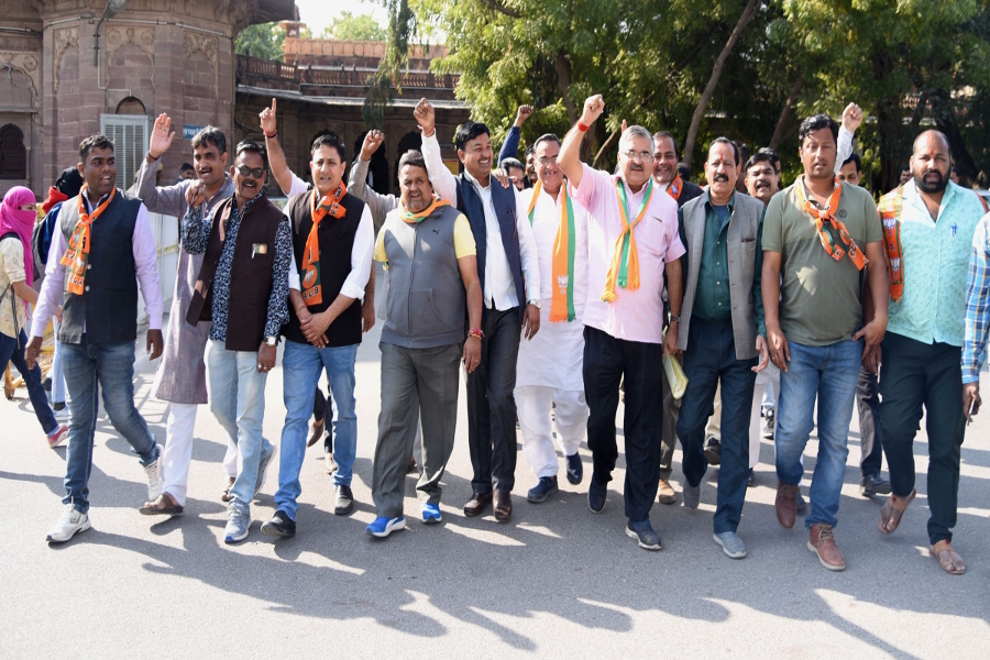 BJP protest against hike in electricity prices in rajasthan